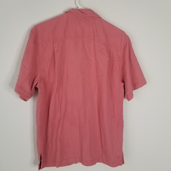 Tommy Bahama IslandZone Cool Max/Silk Blend Button Front Shirt Size S Salmon - Picture 2 of 13